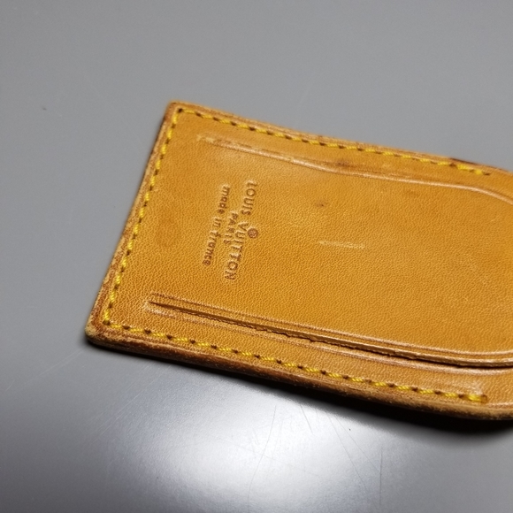 LOUIS VUITTON Vachetta leather luggage tag France - Picture 7 of 13